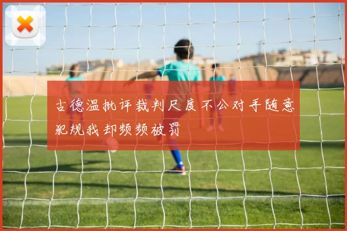 古德温批评裁判尺度不公对手随意犯规我却频频被罚